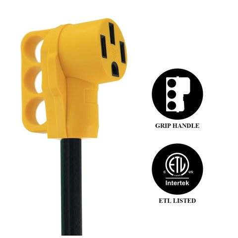 CAMPELIFY ergonomic handle eases plugging and unplugging.