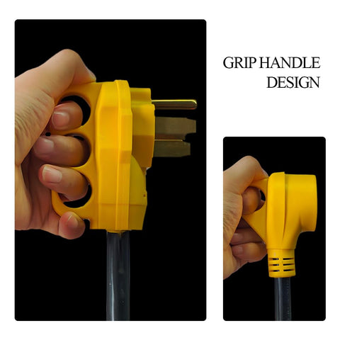 CAMPELIFY RV adapter highlighting 12-inch length for flexible campsite connections.