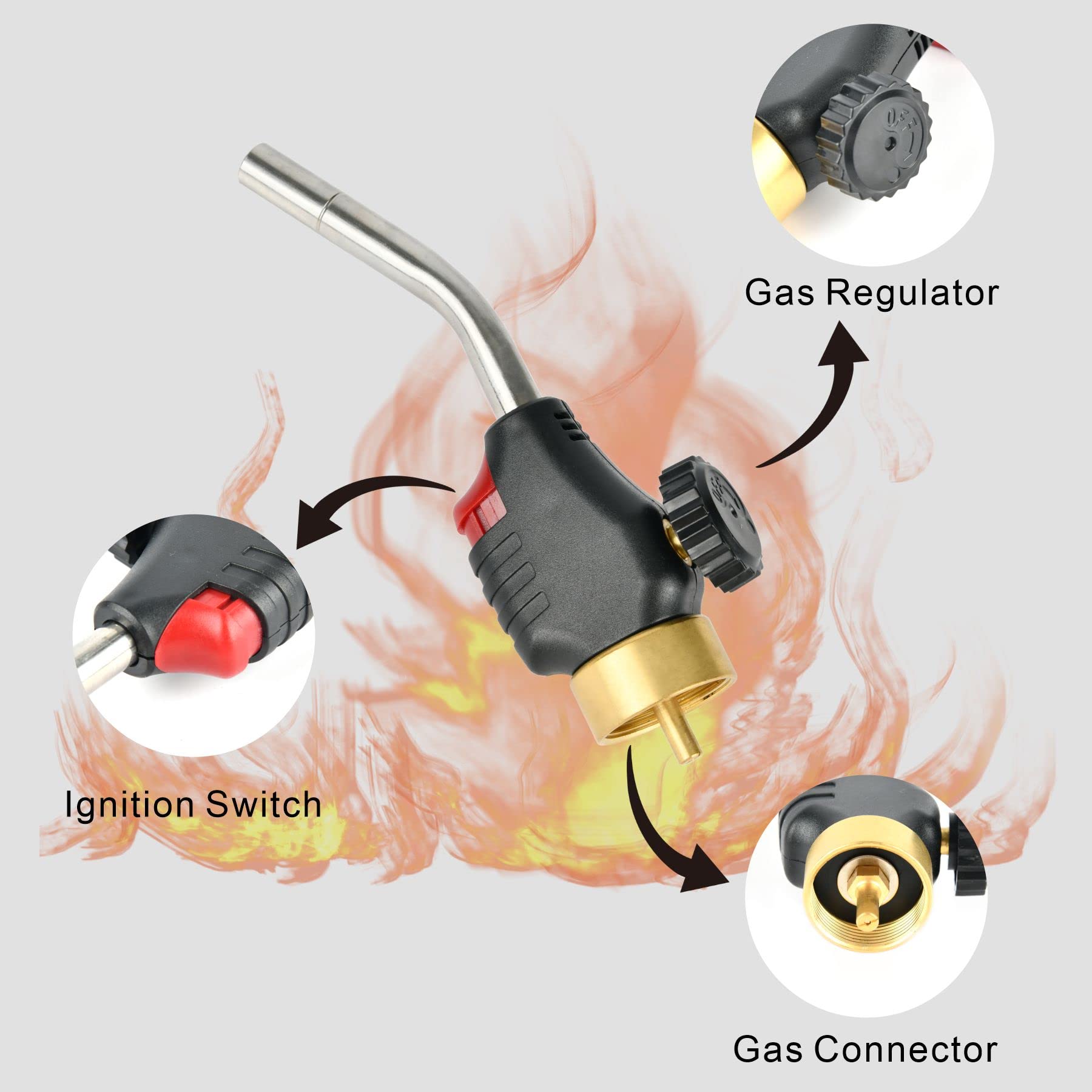 CAMPFIRE trigger ignition button safety feature on torch