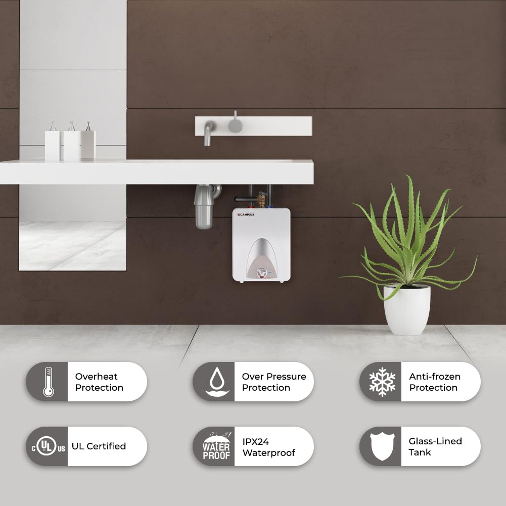 CAMPLUX ME25 compact dimensions fit tight kitchens and utility areas.