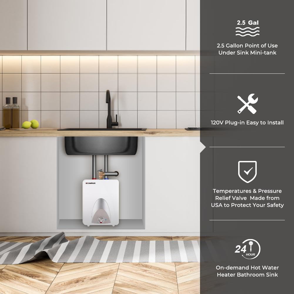 CAMPLUX ME25 wall-mount ready configuration for small spaces.