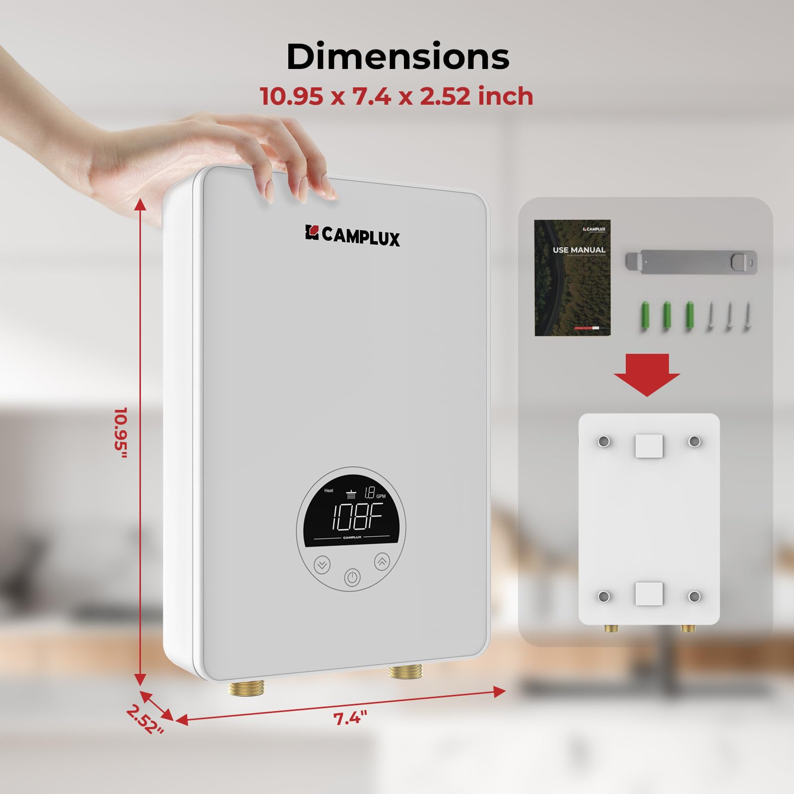 CAMPLUX safety features include anti-leak and overheat protection.