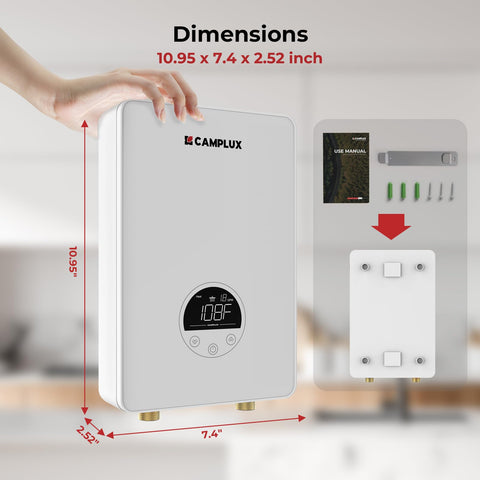 CAMPLUX safety features include anti-leak and overheat protection.