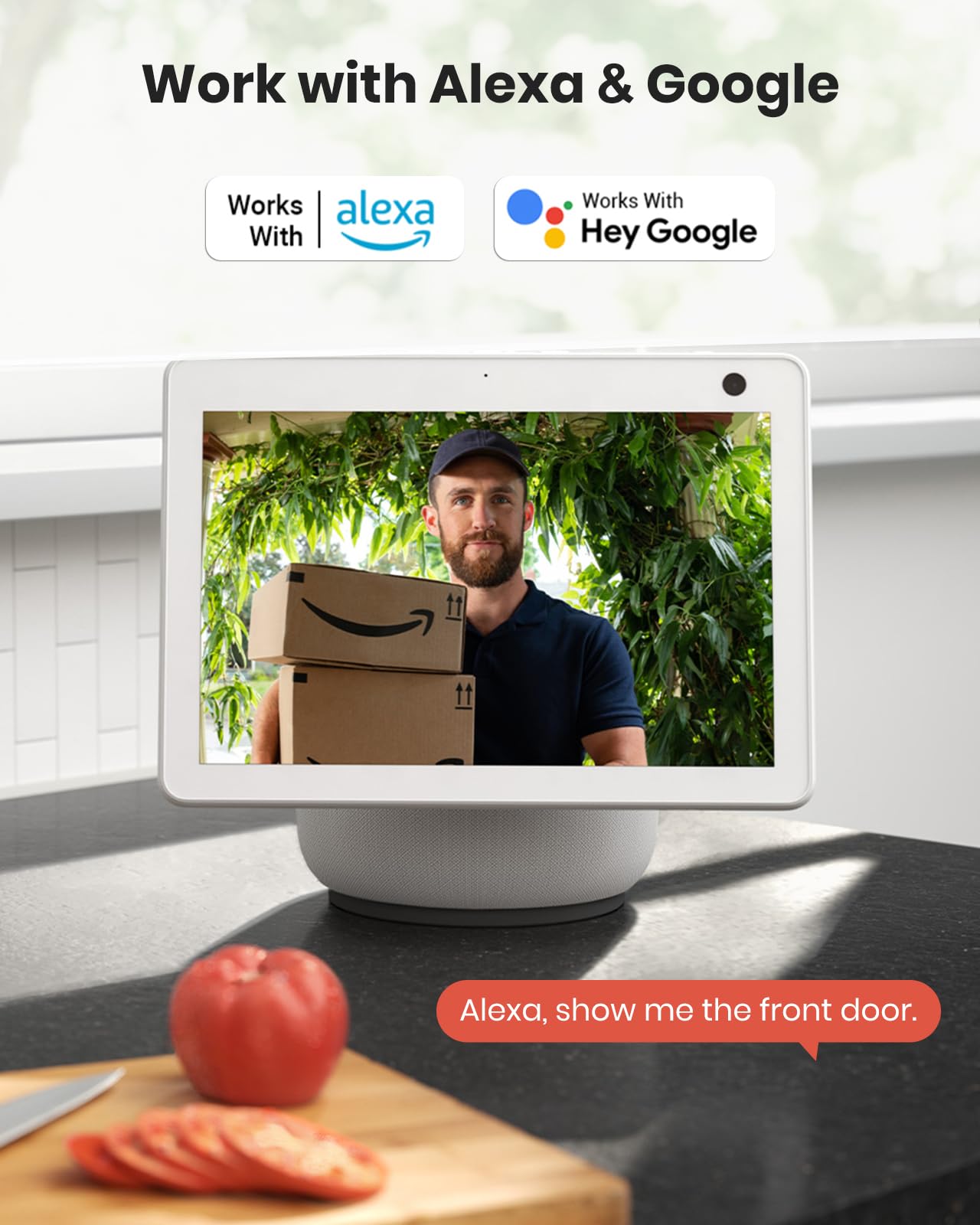 CAMSTRO Integration with Alexa and Google Assistant for hands-free monitoring.