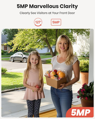 CAMSTRO Doorbell Camera night vision highlights visitors in low light with detailed silhouettes.