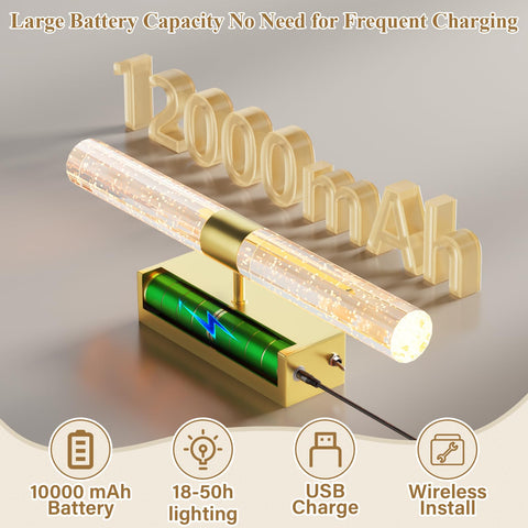 Camuucci battery with 12,000mAh detail showing long-lasting power.