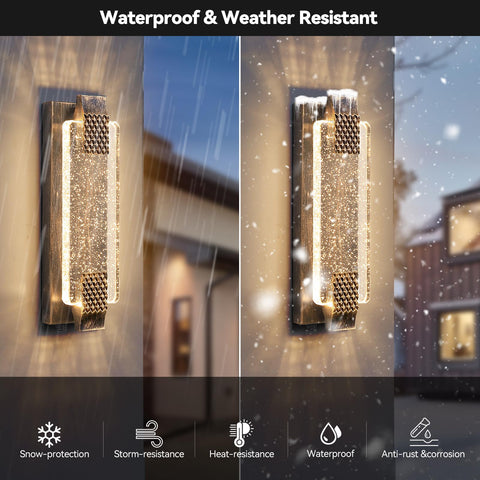 Camuucci hardwired installation offers reliable year-round lighting.