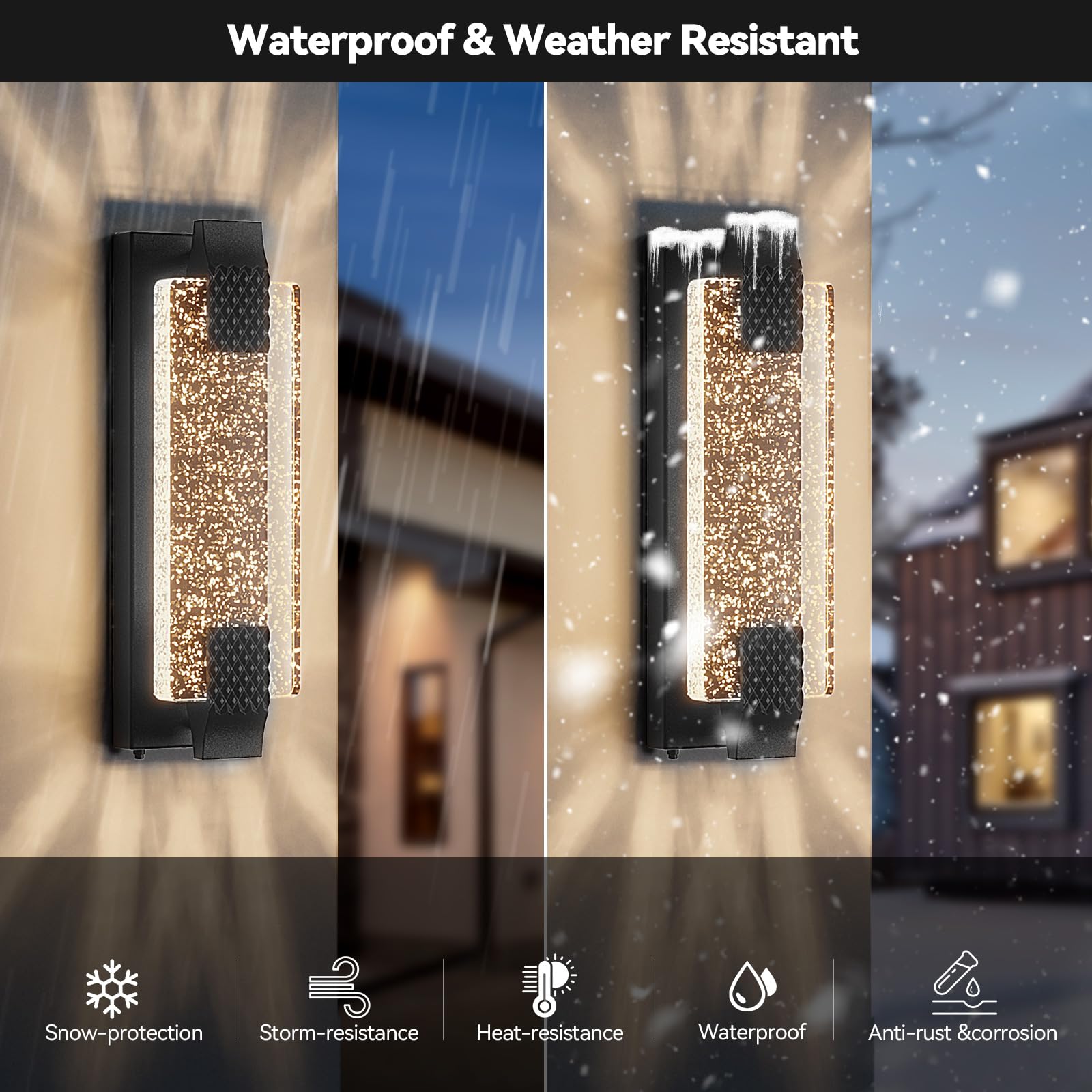Camuucci hardwired design delivers stable illumination regardless of weather.