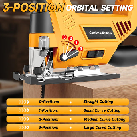 CAMXTOOL jig saw with 6-speed control supports versatile materials