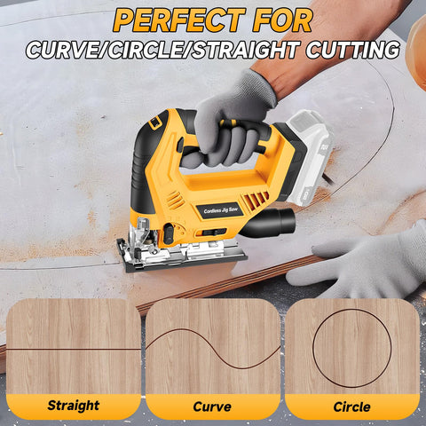 CAMXTOOL jig saw includes guide ruler to keep cuts straight