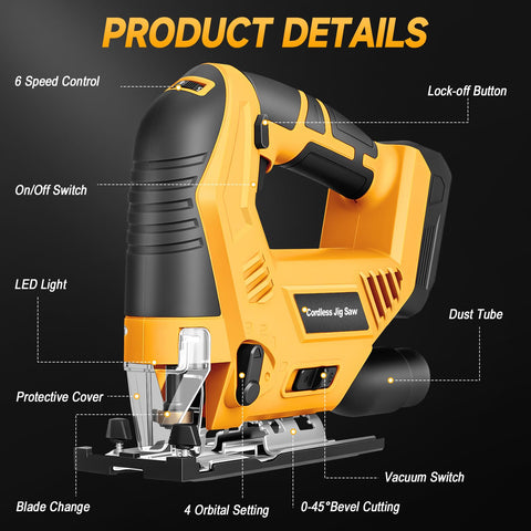 CAMXTOOL jig saw features tool-free blade changes for quick swaps