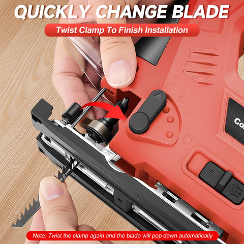 CAMXTOOL jigsaw complete accessory kit adds blades and guides for wood and metal.