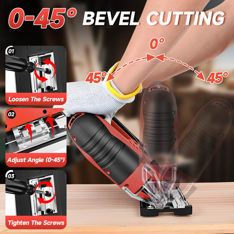 CAMXTOOL jigsaw dust blower port keeps work surface clean.