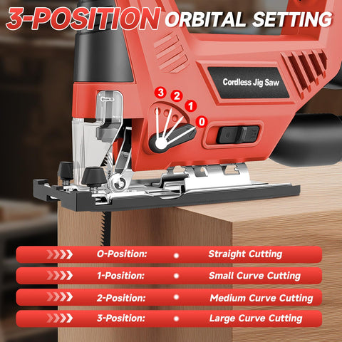 CAMXTOOL jigsaw with tool-free blade change for quick setup.
