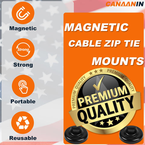 CANAANIN magnet zip tie mount clip on car dashboard for neat wiring