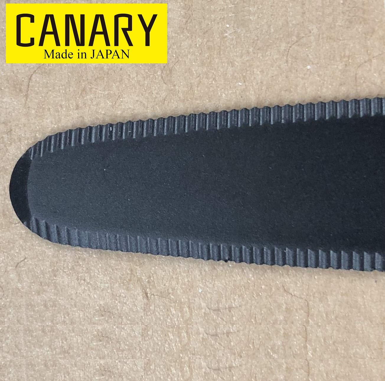 CANARY cutter features serrated Japanese stainless steel blade.