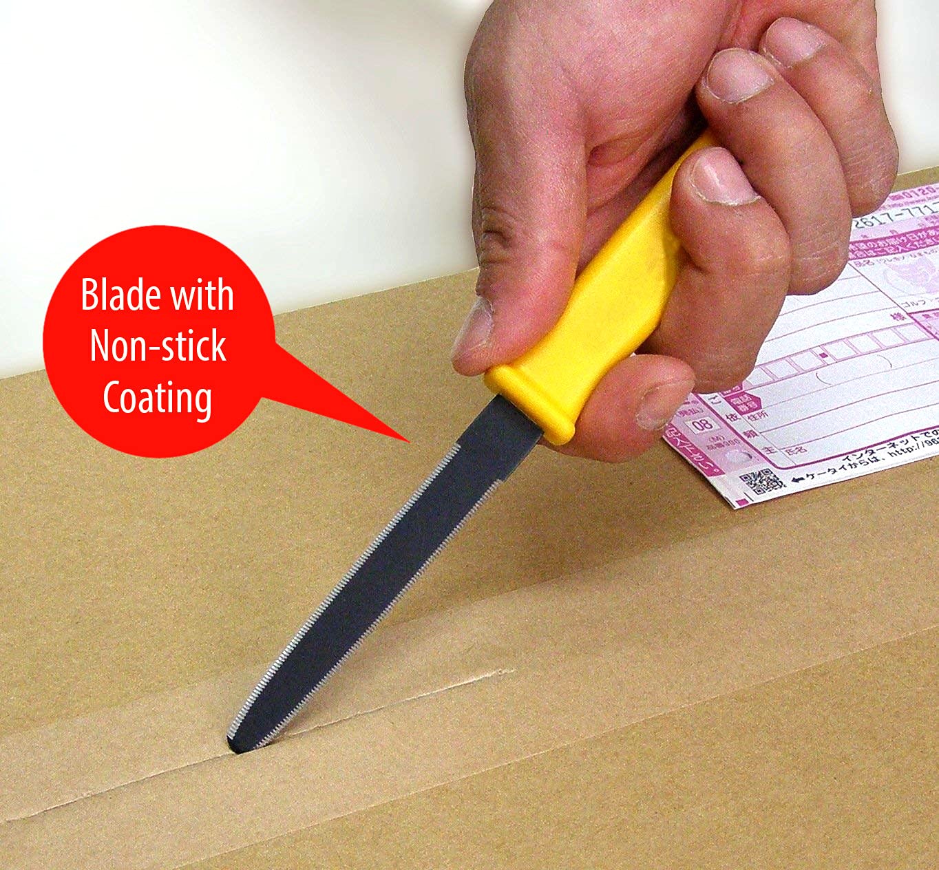 CANARY cutter stored with sheath cap for safe portability.