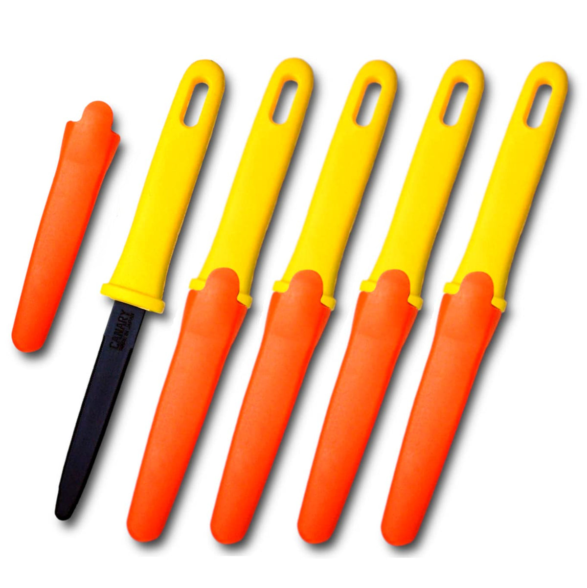 CANARY cardboard cutter with sheath close-up for safe storage