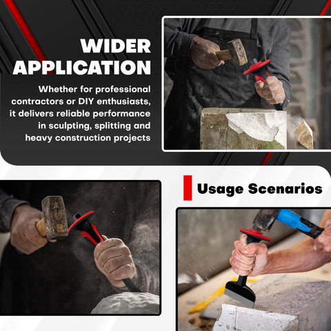 C&T masonry chisel set versatile for demolition, carving, and heavy-duty projects