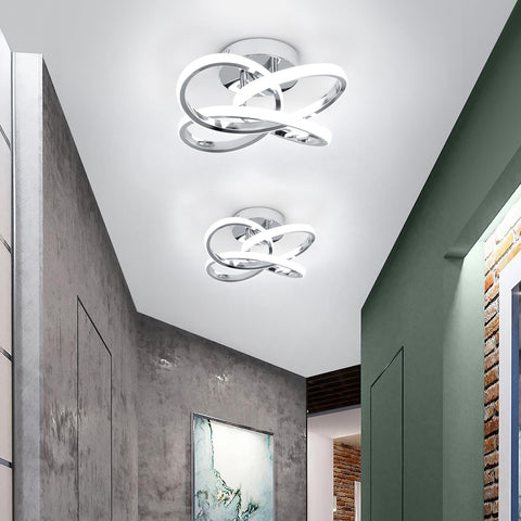 CANEOE LED hallway light with chrome body for even corridor illumination.