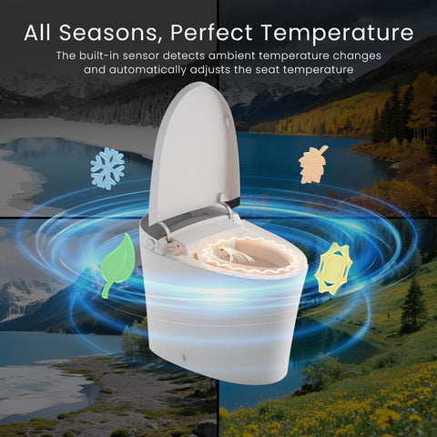 CANEST heated seat with night light ensures warm comfort after dark.