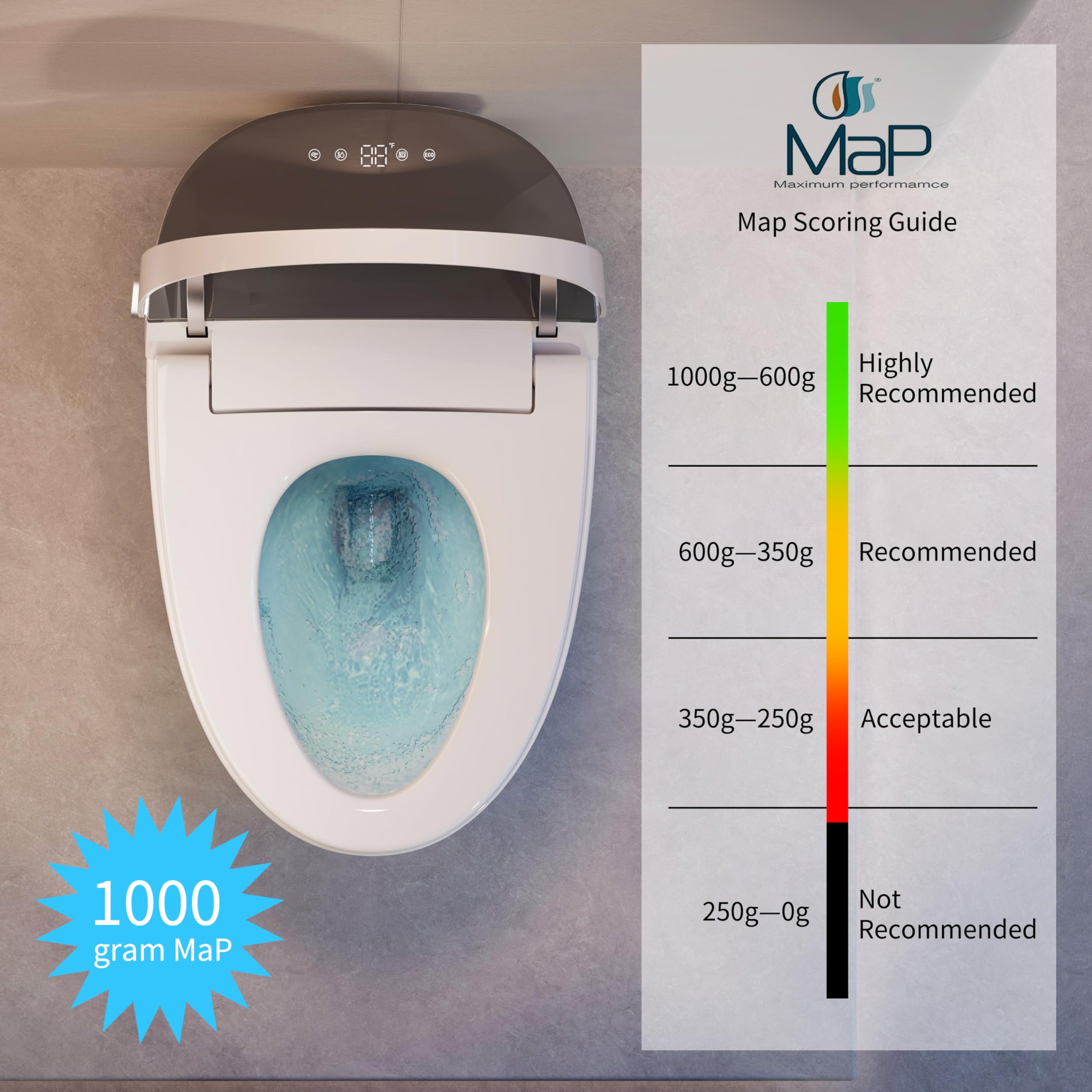 CANEST Smart Toilet seat-closed demonstrates quiet, soft-close operation.