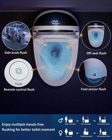 CANEST TC-100GE pump-assisted flush handles low water pressure