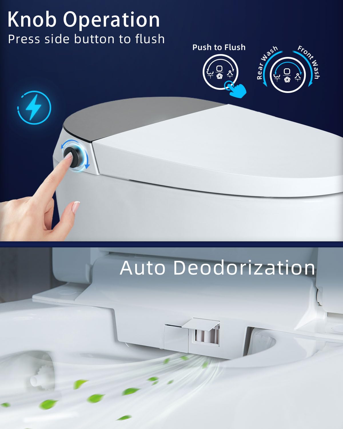 CANEST TC-100GE remote and foot-activated flush options