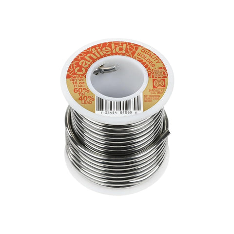 Canfield 60/40 solder spool for stained glass joins.