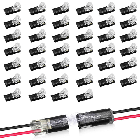 CANIPHA 40pcs double-wire connector with locking buckle for secure LED strip wiring