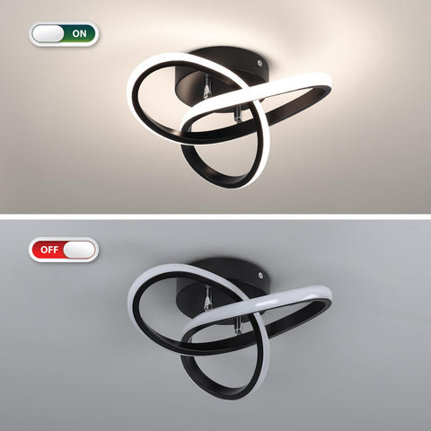 CANEOE curved-design LED ceiling lamp adds modern elegance