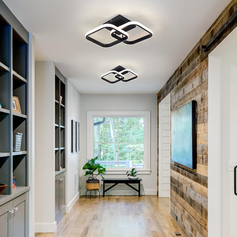 CANEOE square ring ceiling light 20cm delivers balanced ambient glow for living spaces.