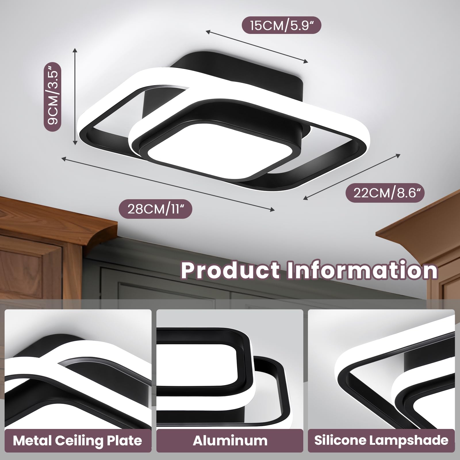 CANEOE living room ceiling light with modern design enhances ambience.