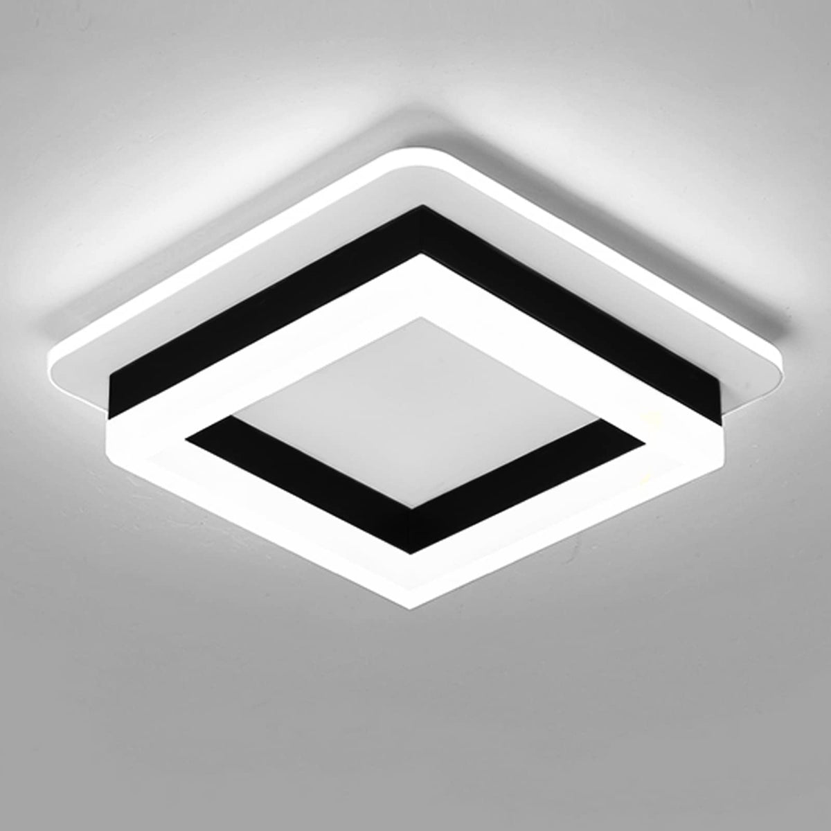 CANEOE square modern LED ceiling light closeup showing clean lines and premium finish.