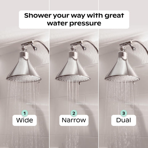 Canopy Filtered Shower Head supports skin comfort during showers with clearer water