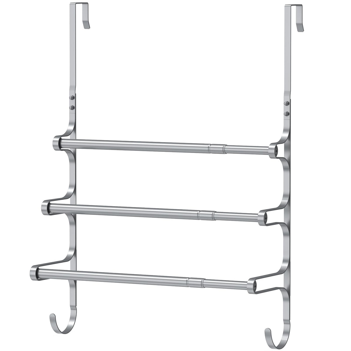 Canyave over-door towel rack installed on door for space-saving storage