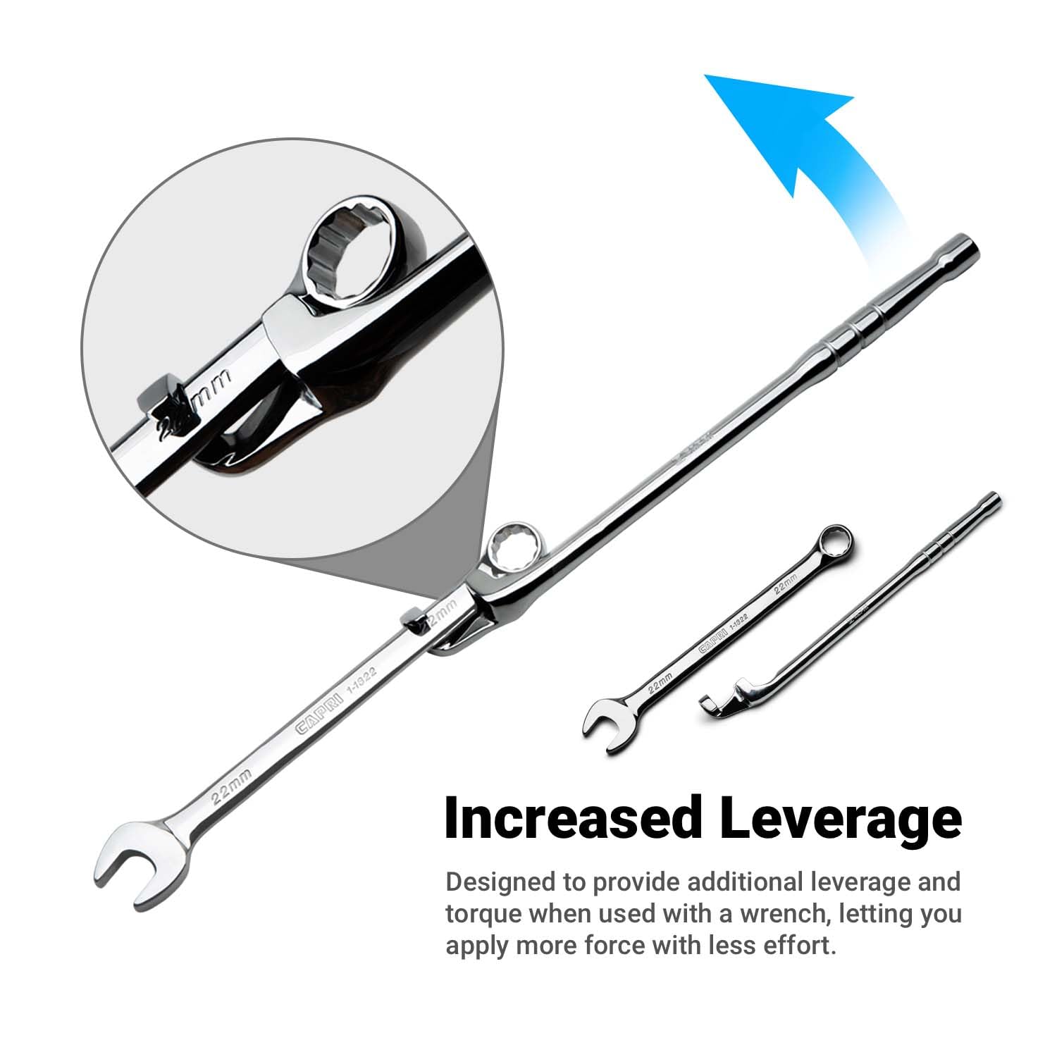 Capri Tools Wrench Extender with ergonomic grip for comfortable handling