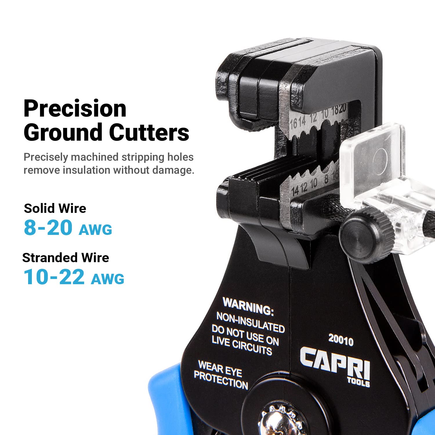 Capri Tools 20010 cast alloy chassis offers durable, rigid construction for frequent use.
