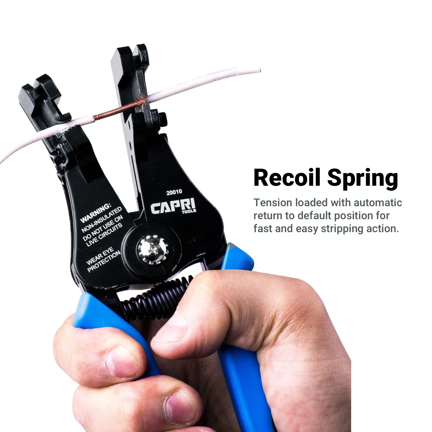 Capri Tools 20010 recoiling spring design enables smooth operation and less fatigue.