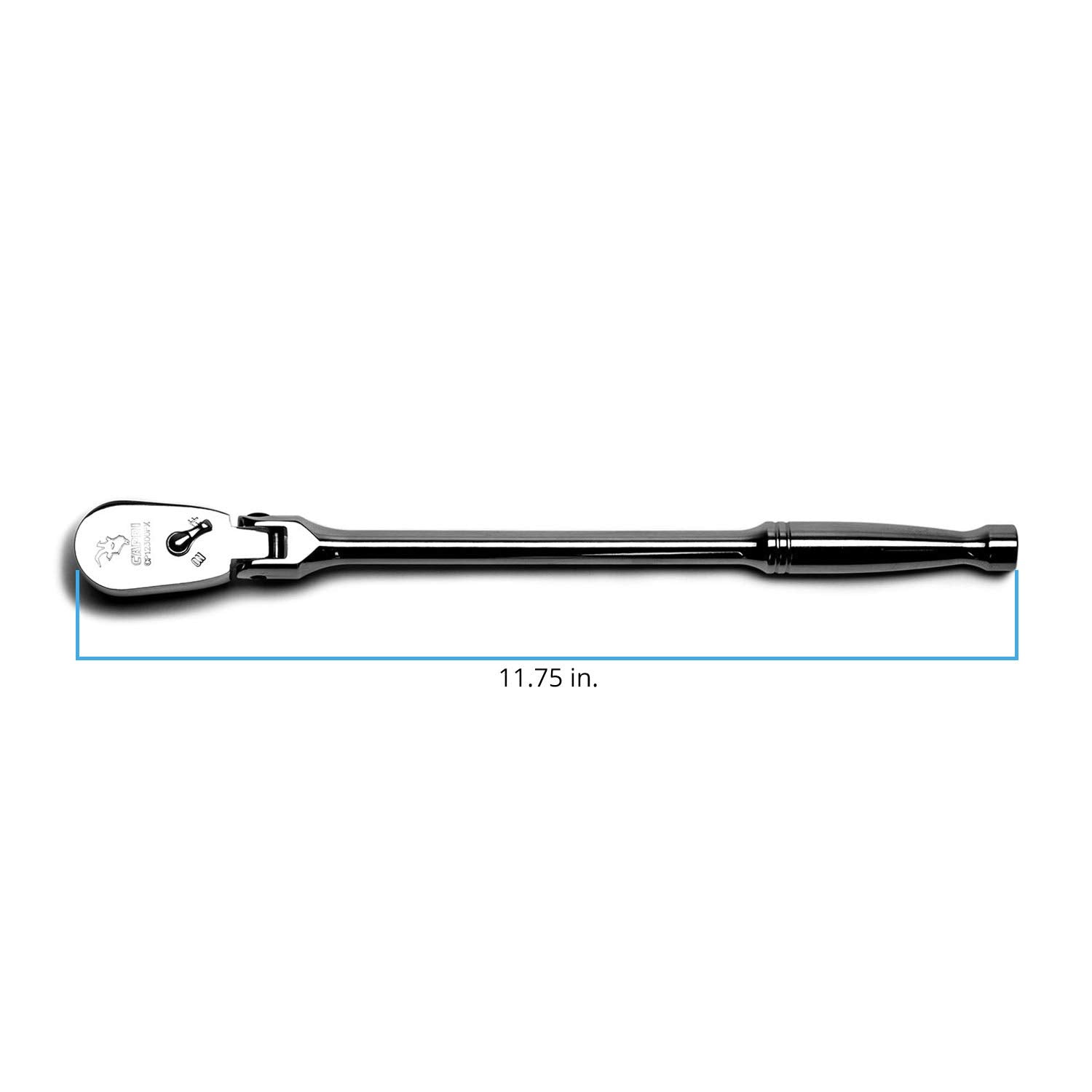 Capri Tools 3/8 drive flex-head ratchet in use for confined areas.