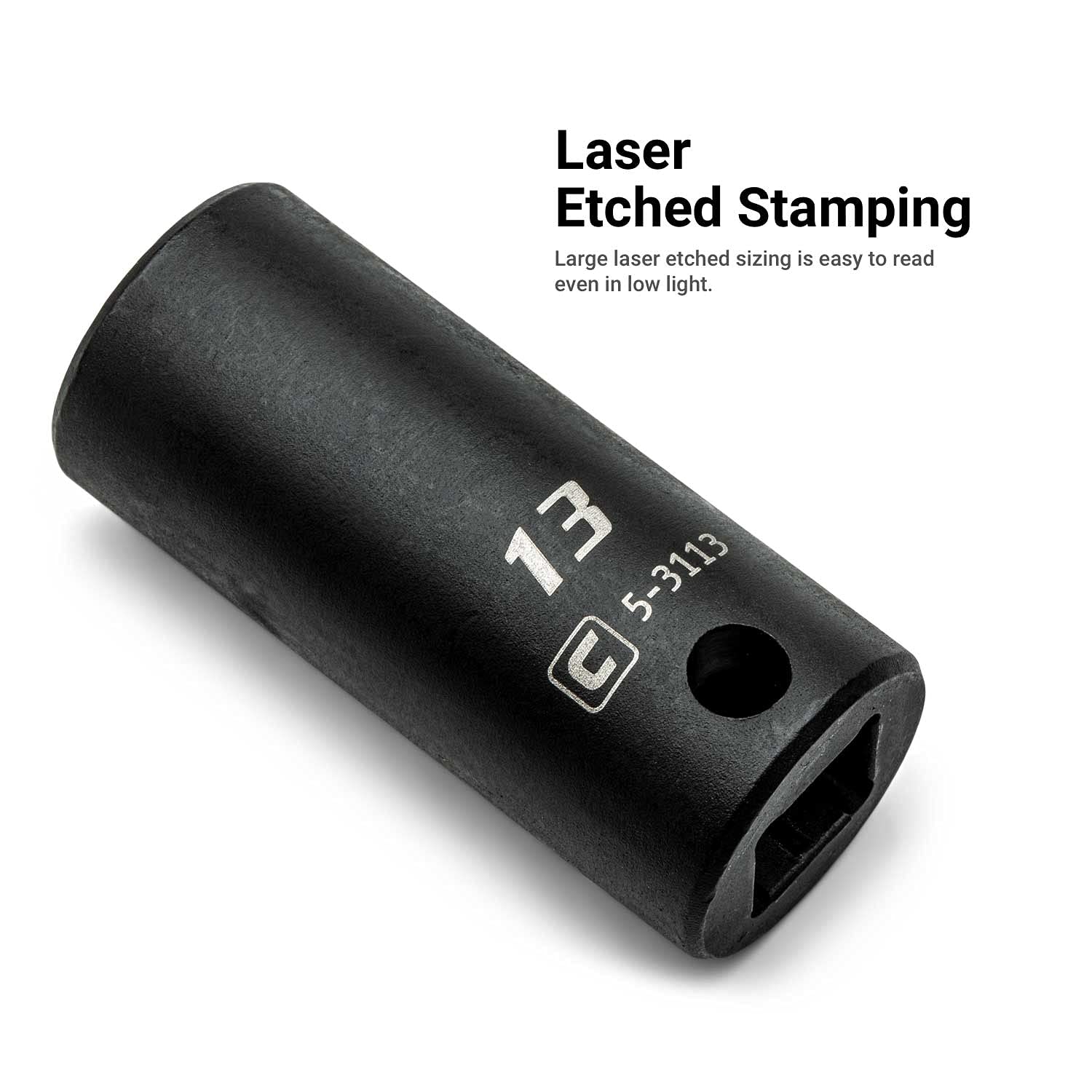 Capri Tools 3/8 in drive semi-deep 14 mm socket with strong wear resistance