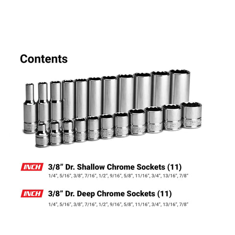 Capri Tools shallow socket 7/8 in extended reach for stubborn bolts.