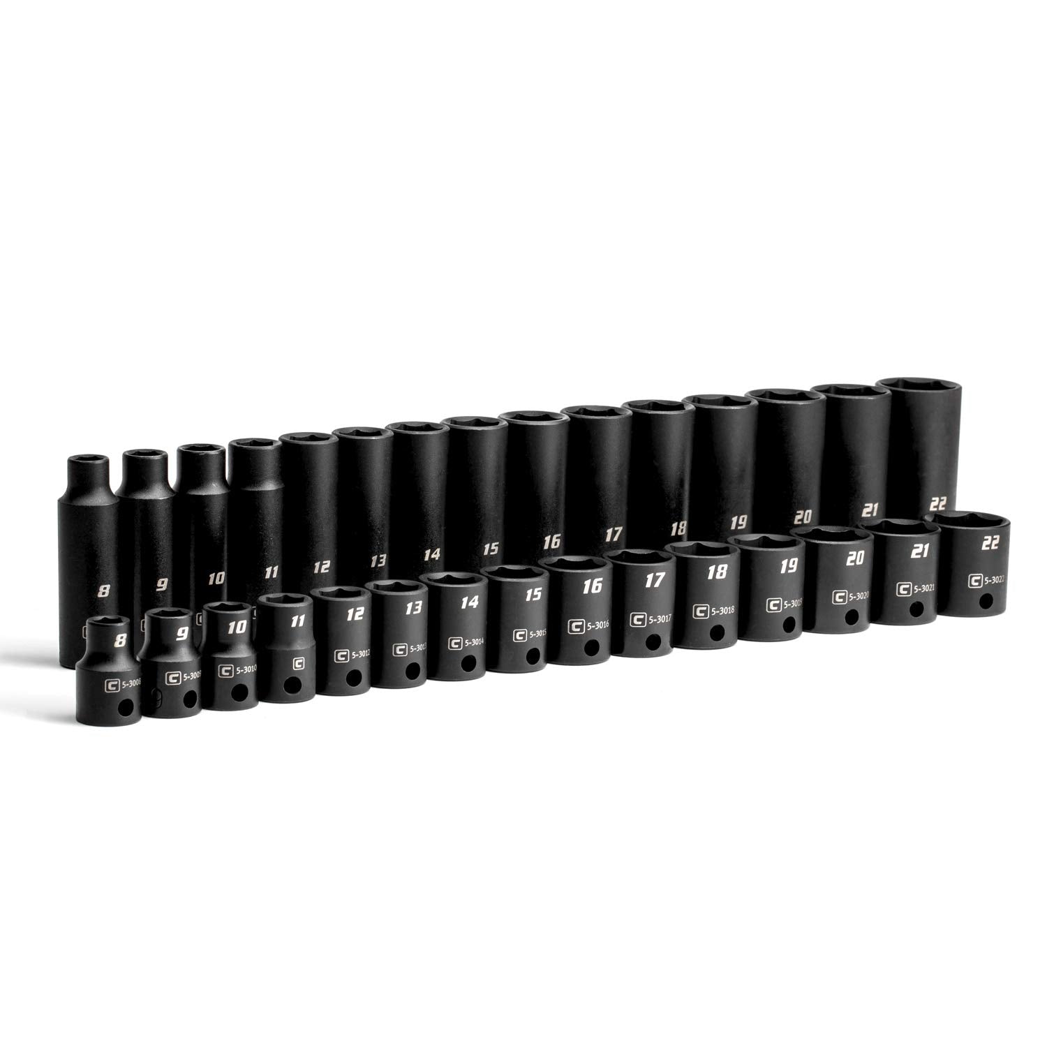 Capri Tools 3/8-inch drive deep socket 8 mm for high-torque power tool use