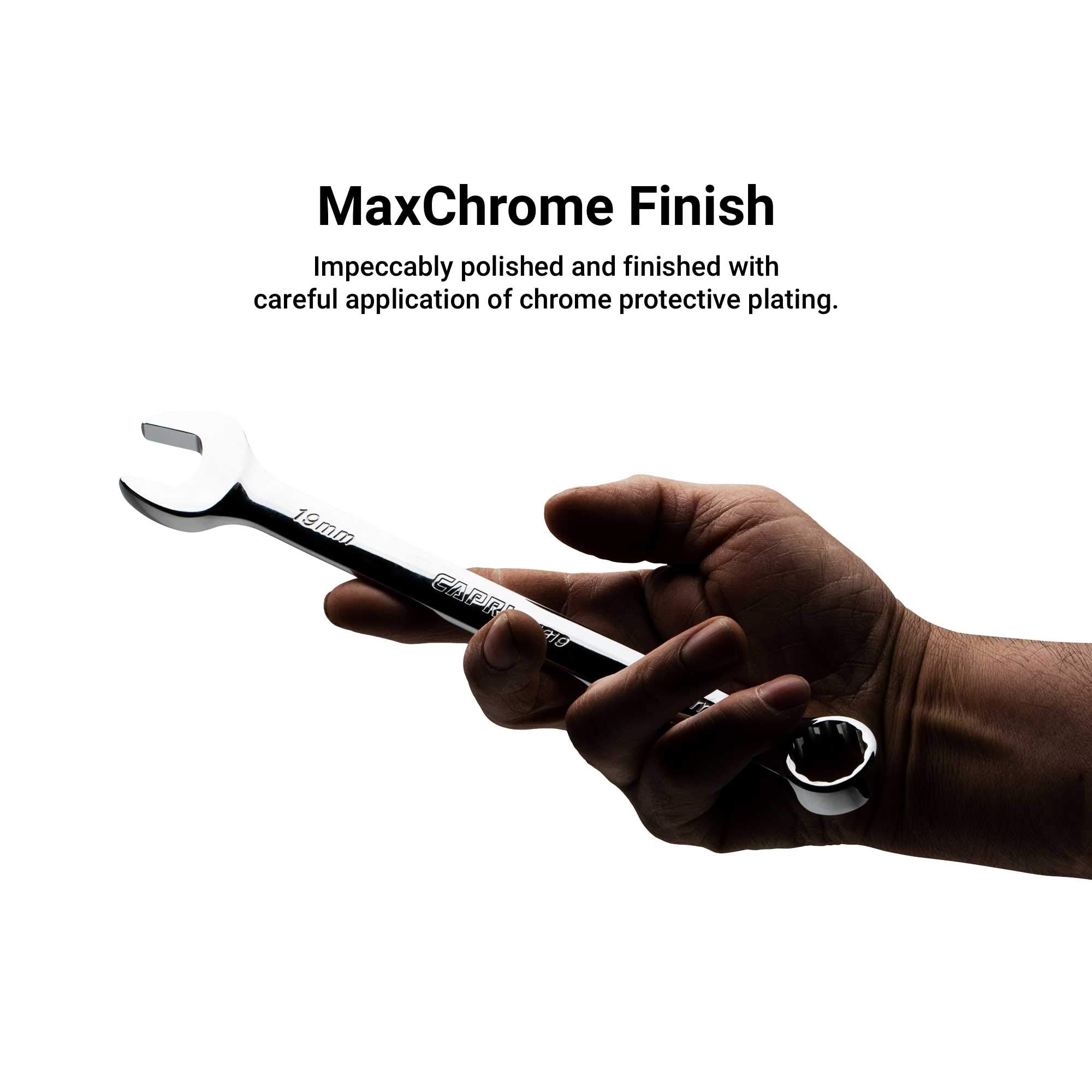 Capri Tools chrome vanadium steel wrench for high torque durability