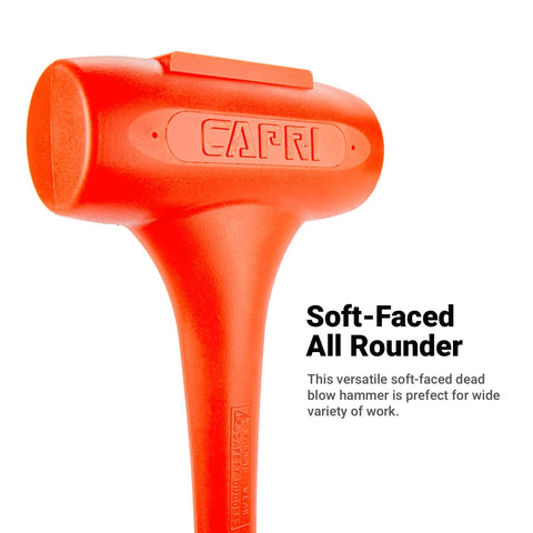 Capri Tools CP10102 steel-shot filled canister absorbs shock to reduce rebound