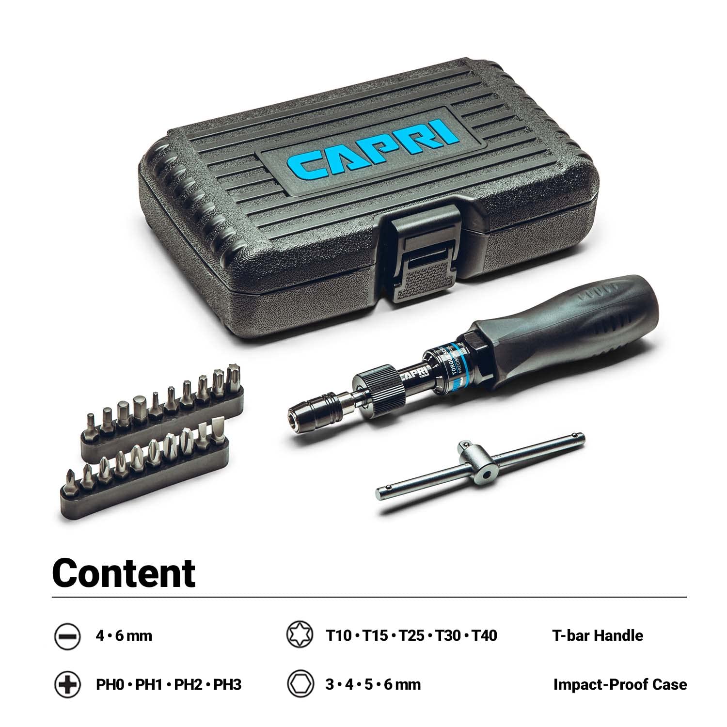 Capri Tools CP21075 small black design ideal for compact toolkits and tight spaces