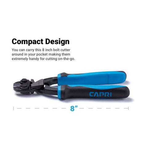 Capri Tools Klinge Mini Bolt Cutter with durable CrMo blades for tough materials