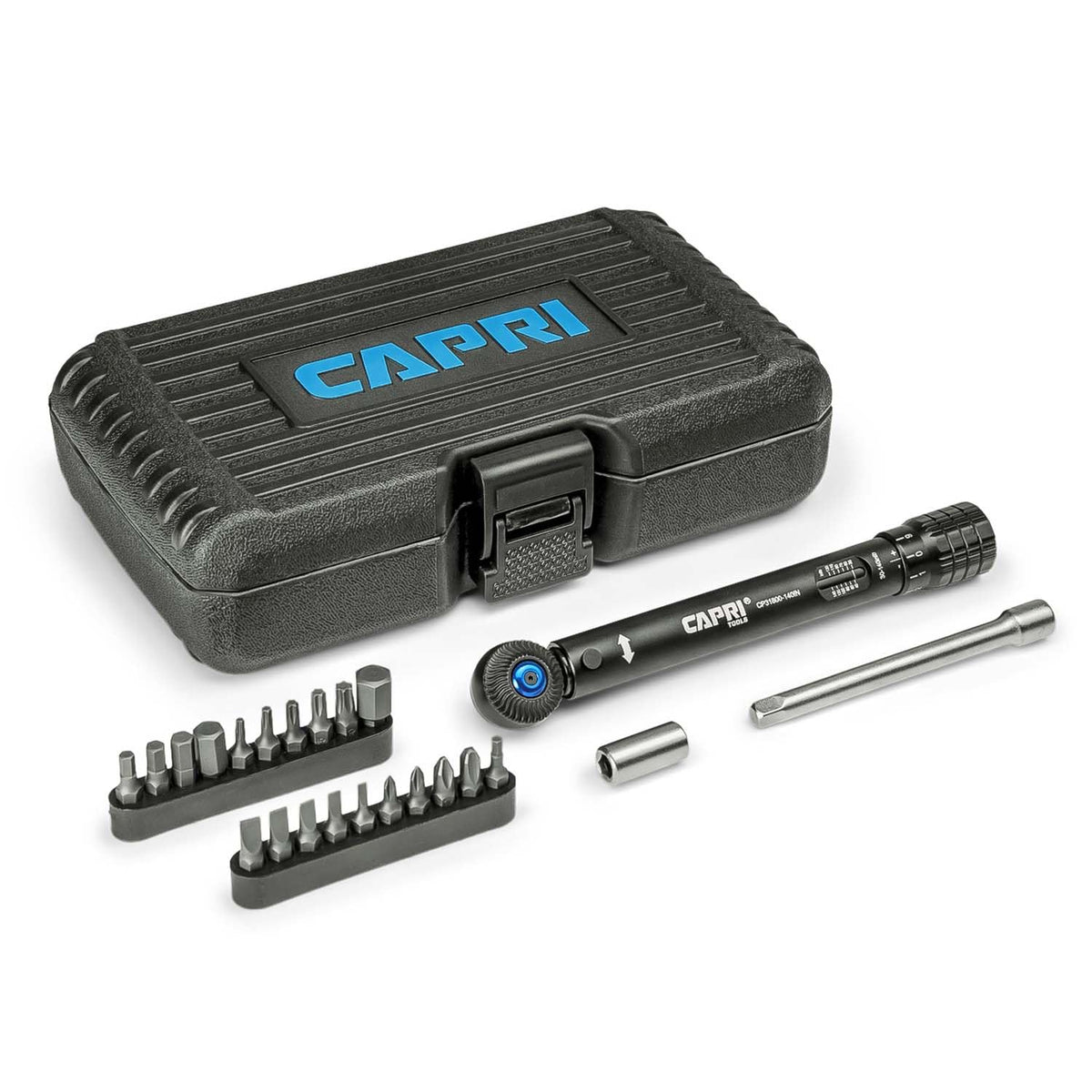 Capri Tools mini torque wrench case keeps essential tools organized for on-the-go repairs.