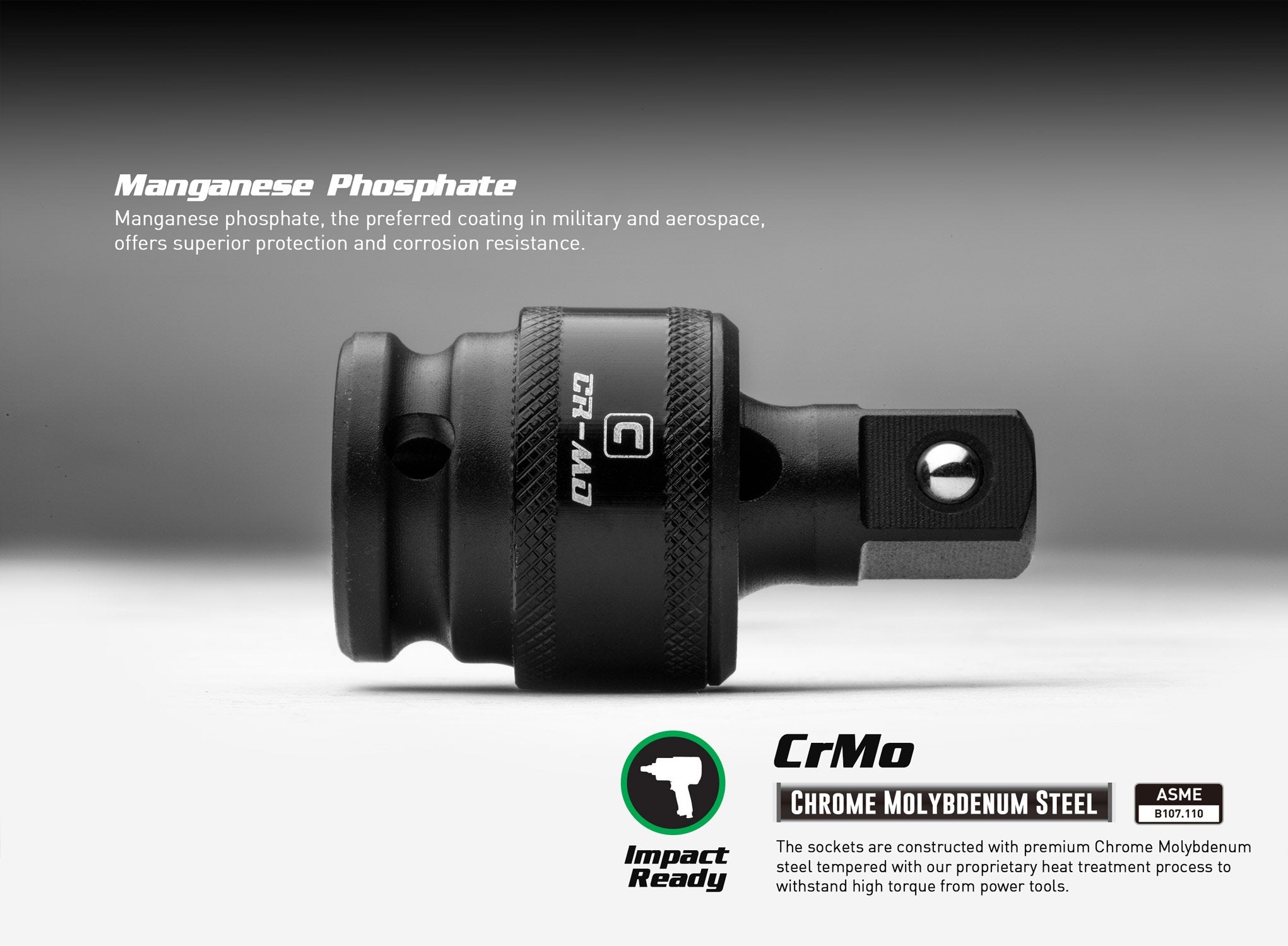 Capri Tools Premium Impact Universal Joint 1-2 drive for high-torque tasks.