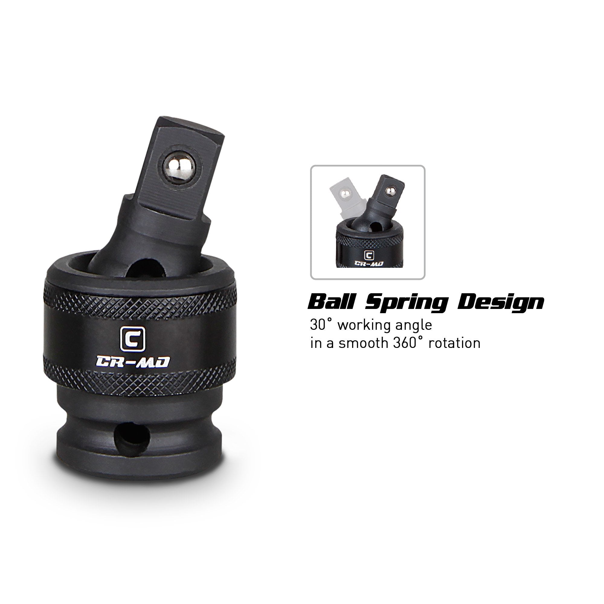 Capri Tools Premium Impact Universal Joint 3-8 drive enables flexible angle access.
